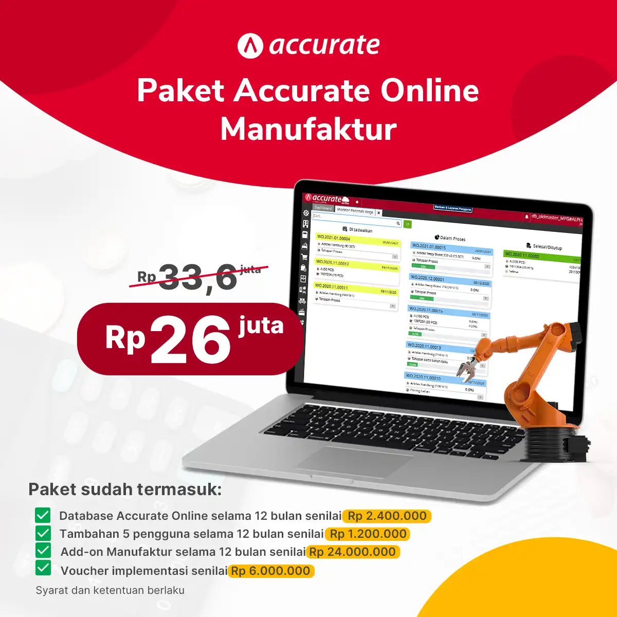 Harga Accurate Online Manufaktur - Aplikasi Online