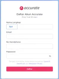 halaman daftar akun accurate online